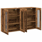 Armarios de pared 2 pcs Madera envejecida 69,5 x 34 x 90 cm