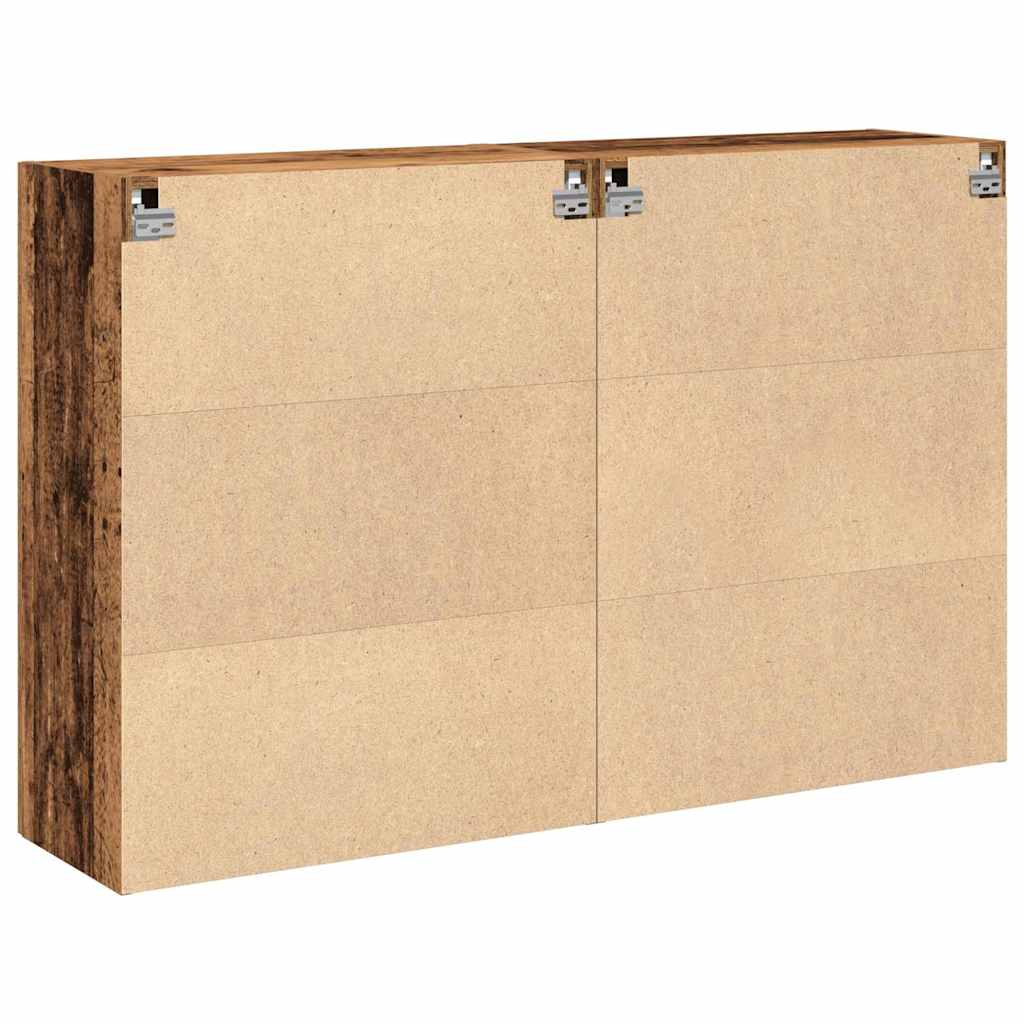 Armarios de pared 2 pcs Madera envejecida 69,5 x 34 x 90 cm