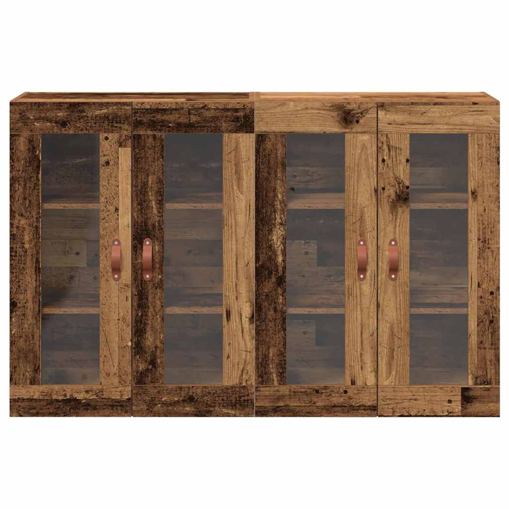 Armarios de pared 2 pcs Madera envejecida 69,5 x 34 x 90 cm
