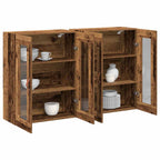 Armarios de pared 2 pcs Madera envejecida 69,5 x 34 x 90 cm