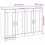 Armarios de pared 2 pcs Madera envejecida 69,5 x 34 x 90 cm