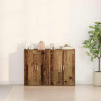 Aparador 2 pcs Madera vieja 60 x 31 x 84 cm