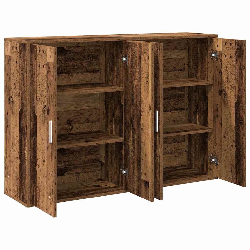 Aparador 2 pcs Madera vieja 60 x 31 x 84 cm