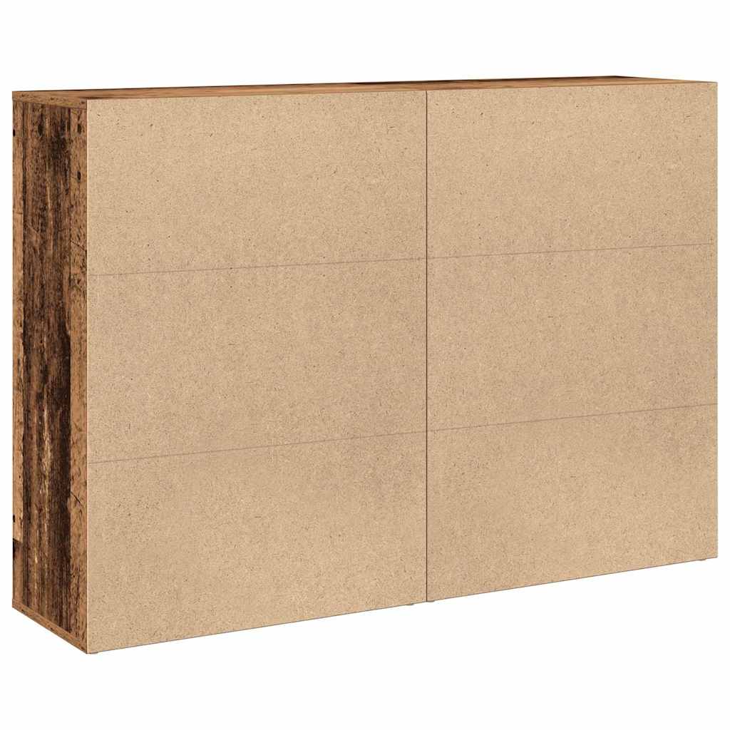 Aparador 2 pcs Madera vieja 60 x 31 x 84 cm