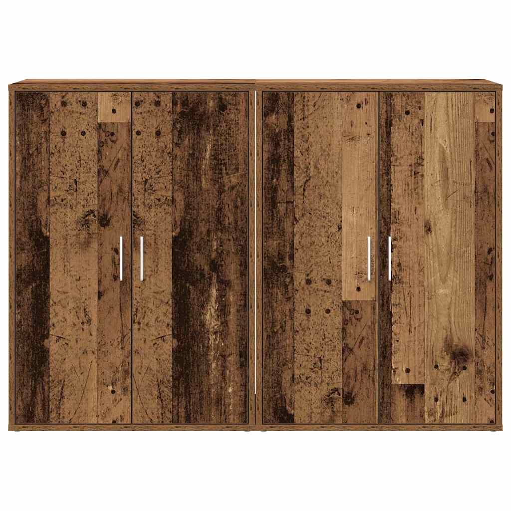Aparador 2 pcs Madera vieja 60 x 31 x 84 cm
