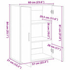 Aparador 2 pcs Madera vieja 60 x 31 x 84 cm