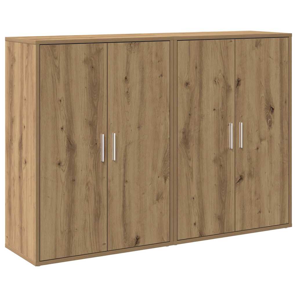 Aparador 2 pcs Roble artesanal 60 x 31 x 84 cm