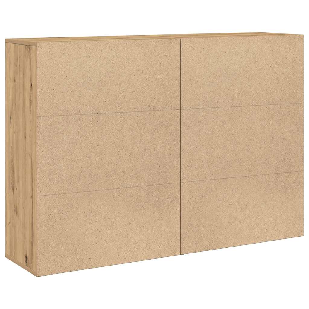 Aparador 2 pcs Roble artesanal 60 x 31 x 84 cm