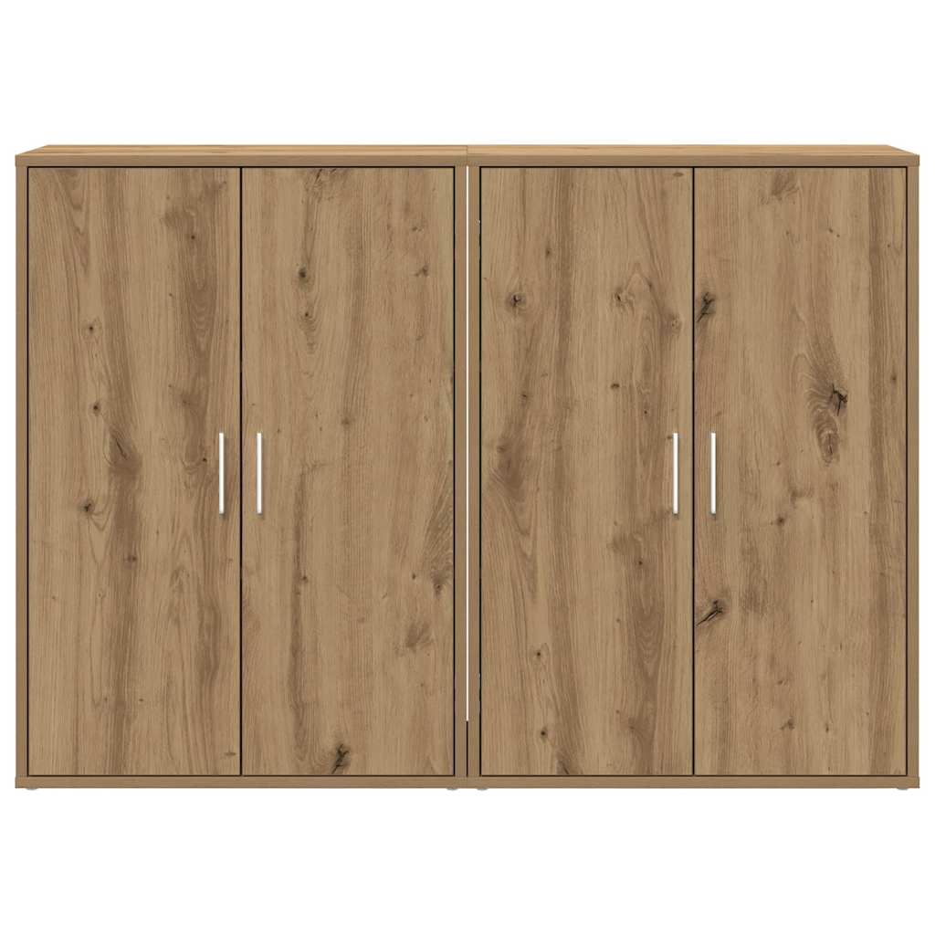 Aparador 2 pcs Roble artesanal 60 x 31 x 84 cm