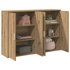 Aparador 2 pcs Roble artesanal 60 x 31 x 84 cm