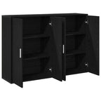 Aparador 2 pcs Roble Negro 60 x 31 x 84 cm Madera de ingeniería