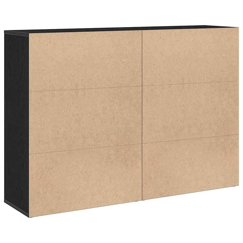 Aparador 2 pcs Roble Negro 60 x 31 x 84 cm Madera de ingeniería