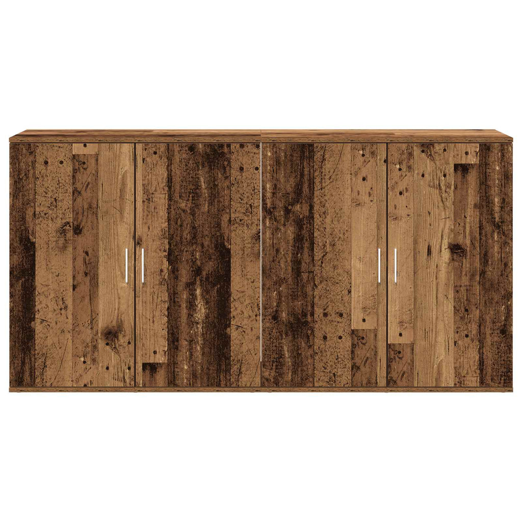 Aparador 2 pcs Madera vieja 79 x 38 x 80 cm