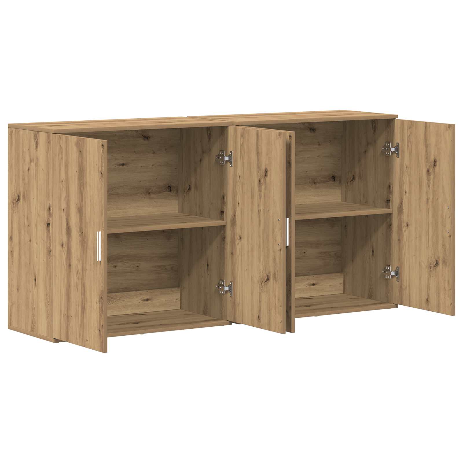 Aparador 2 pcs Roble artesanal 79 x 38 x 80 cm