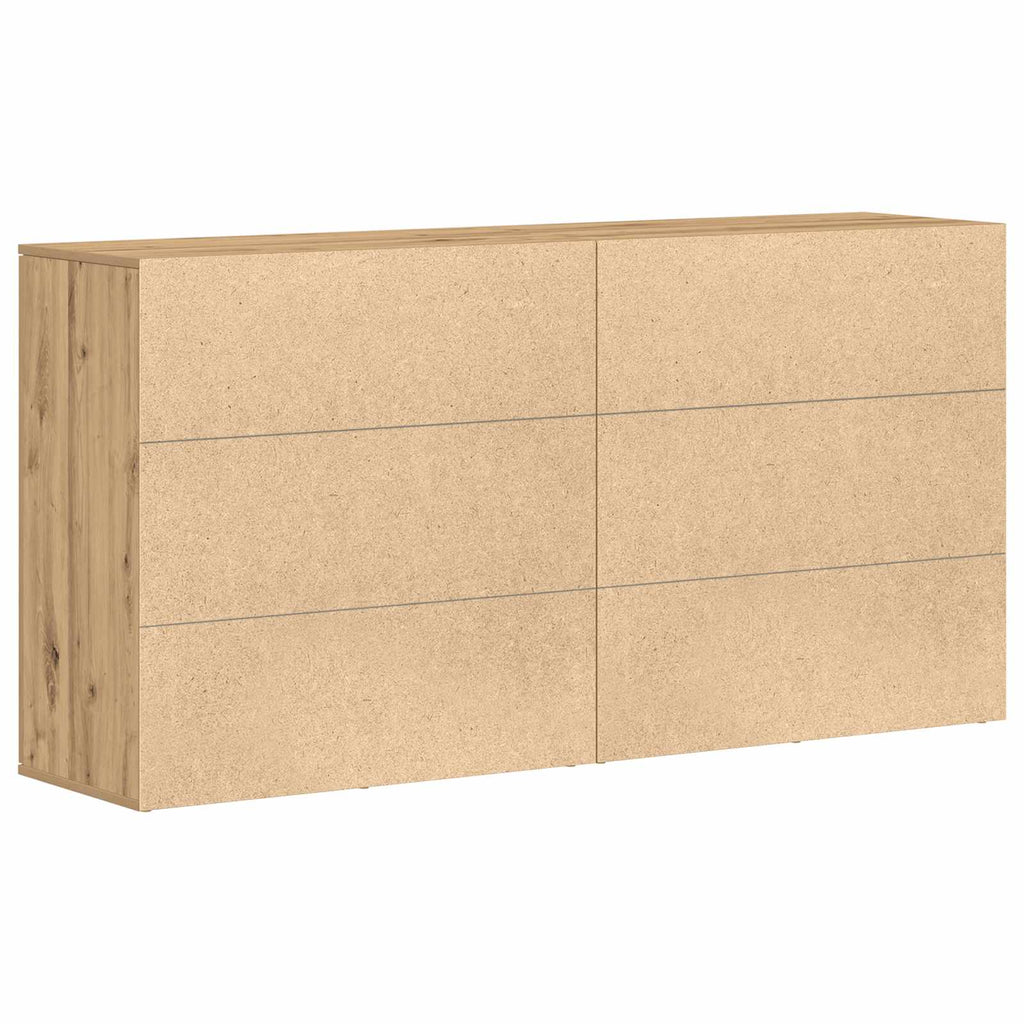Aparador 2 pcs Roble artesanal 79 x 38 x 80 cm