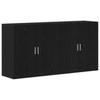 Aparador 2 pcs Roble Negro 79 x 38 x 80 cm Madera de ingeniería
