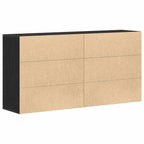 Aparador 2 pcs Roble Negro 79 x 38 x 80 cm Madera de ingeniería