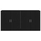 Aparador 2 pcs Roble Negro 79 x 38 x 80 cm Madera de ingeniería