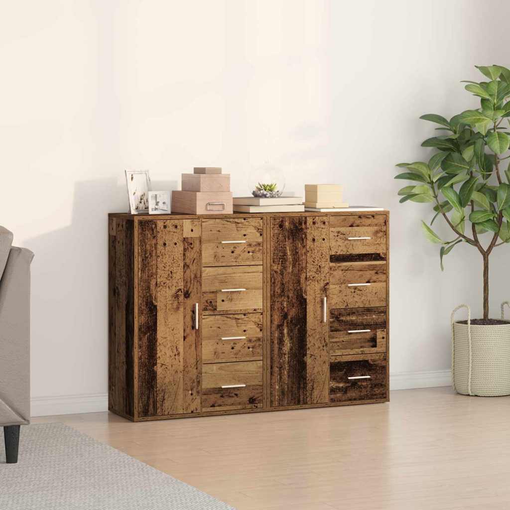 Aparador 2 pcs Roble Negro 60 x 31 x 84 cm Madera de ingeniería