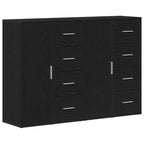 Aparador 2 pcs Roble Negro 60 x 31 x 84 cm Madera de ingeniería