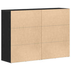 Aparador 2 pcs Roble Negro 60 x 31 x 84 cm Madera de ingeniería
