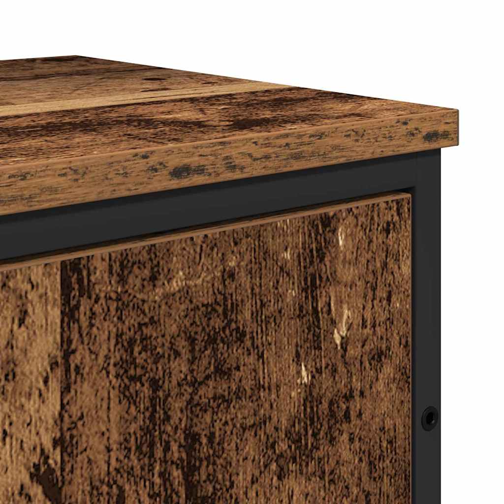 Juego de muebles de baño 2 pcs Marrón Madera contrachapada