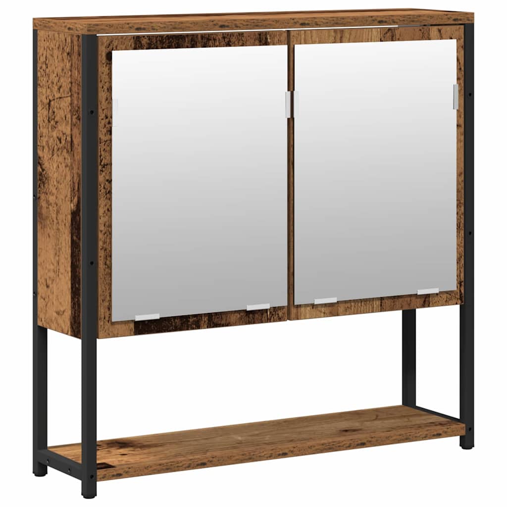 Juego de muebles de baño 2 pcs Marrón Madera contrachapada