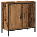 Juego de muebles de baño 2 pcs Marrón Madera contrachapada