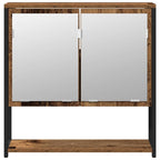 Juego de muebles de baño 2 pcs Marrón Madera contrachapada