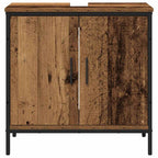 Juego de muebles de baño 2 pcs Marrón Madera contrachapada