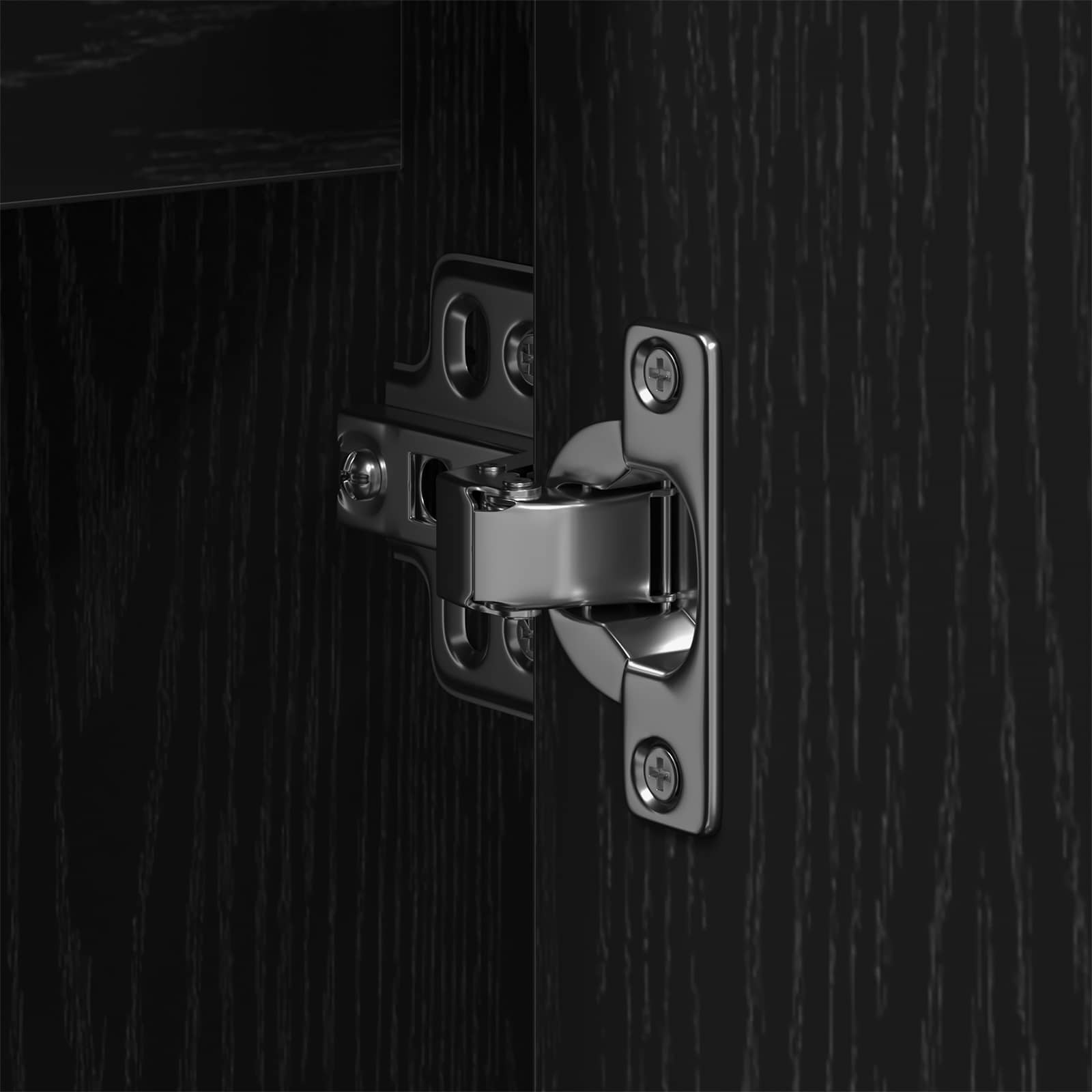 Juego de muebles de baño 2 pcs Negro Madera contrachapada