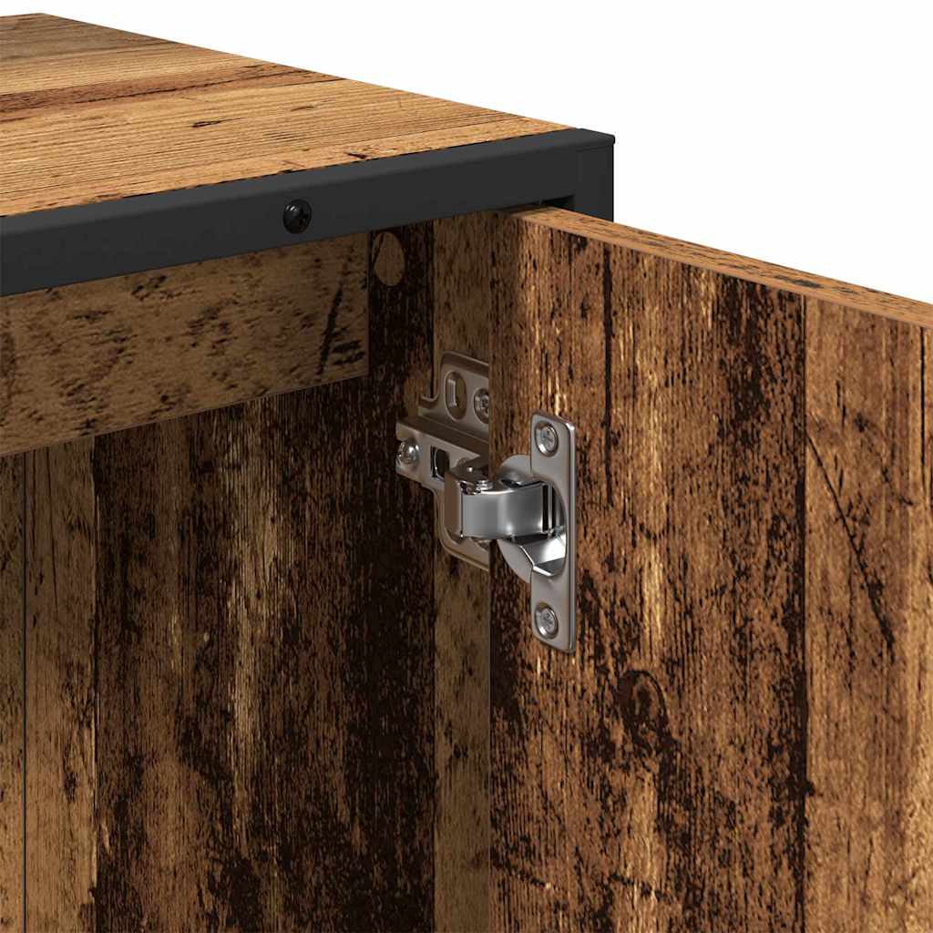 Juego de muebles de baño 2 pcs Marrón Madera contrachapada