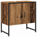 Juego de muebles de baño 2 pcs Marrón Madera contrachapada