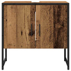 Juego de muebles de baño 2 pcs Marrón Madera contrachapada