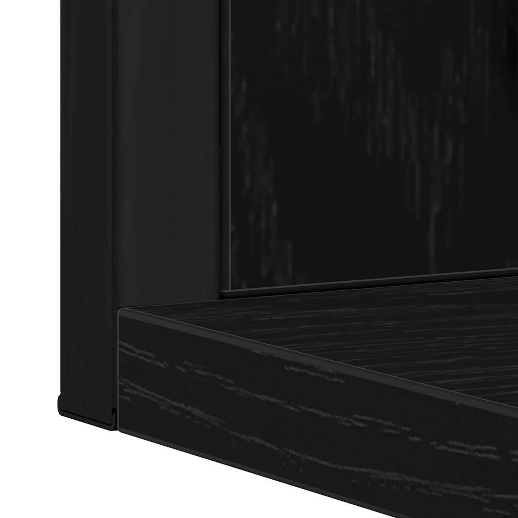 Juego de muebles de baño 2 pcs Negro Madera contrachapada