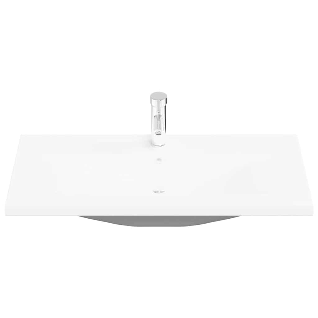 Juego de muebles de baño 3 pcs Roble Negro Madera de ingeniería