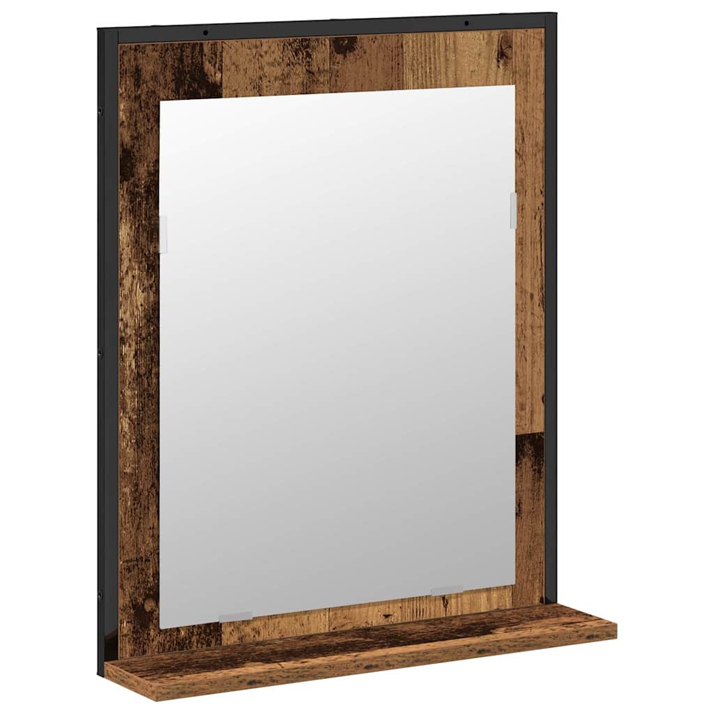 Juego de muebles de baño 2 pcs Marrón Madera contrachapada