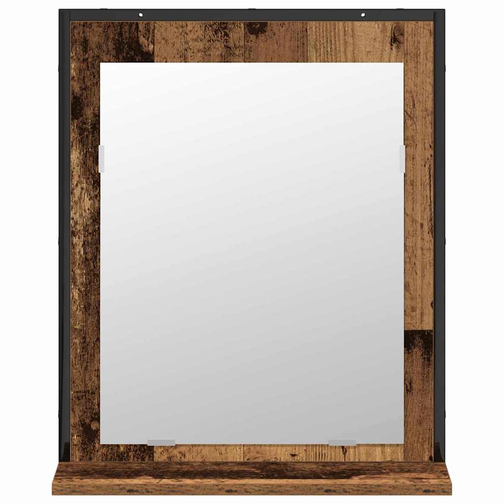 Juego de muebles de baño 2 pcs Marrón Madera contrachapada