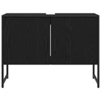 Juego de muebles de baño 2 pcs Negro Madera contrachapada