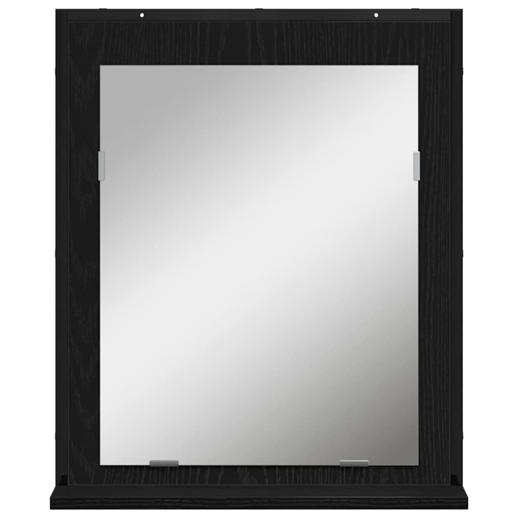 Juego de muebles de baño 2 pcs Negro Madera contrachapada