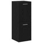 Juego de muebles de baño 3 pcs Roble Negro Madera de ingeniería