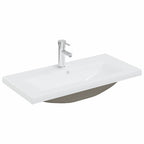 Juego de muebles de baño 3 pcs Roble Negro Madera de ingeniería