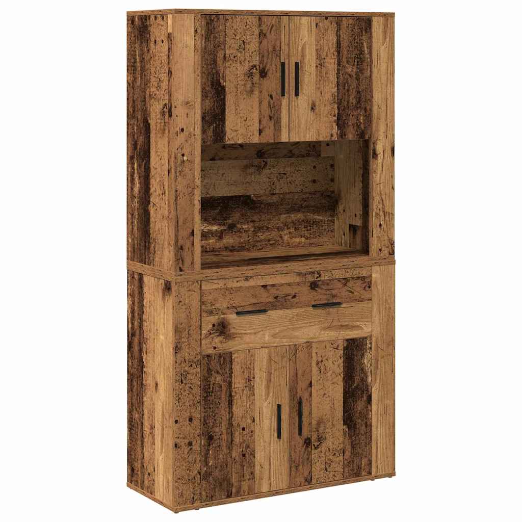 Highboard Madera vieja 80 x 33 x 150 cm Madera contrachapada