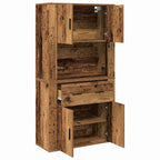 Highboard Madera vieja 80 x 33 x 150 cm Madera contrachapada