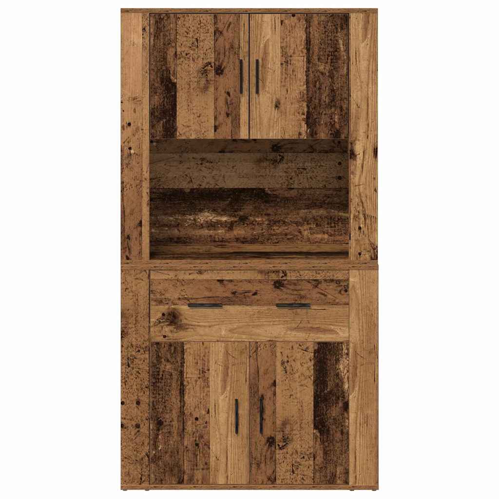 Highboard Madera vieja 80 x 33 x 150 cm Madera contrachapada