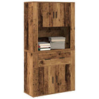 Highboard Madera vieja 80 x 33 x 150 cm Madera contrachapada