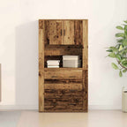Aparador alto con cajón Madera vieja 80 x 33 x 150 cm