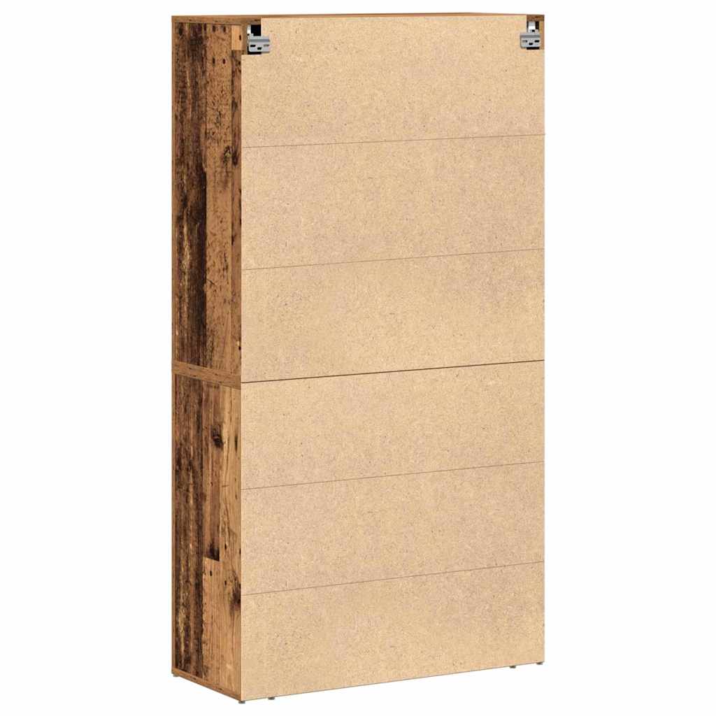 Aparador alto con cajón Madera vieja 80 x 33 x 150 cm