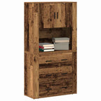 Aparador alto con cajón Madera vieja 80 x 33 x 150 cm