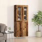 Highboard 2 pcs Old wood Engineered wood